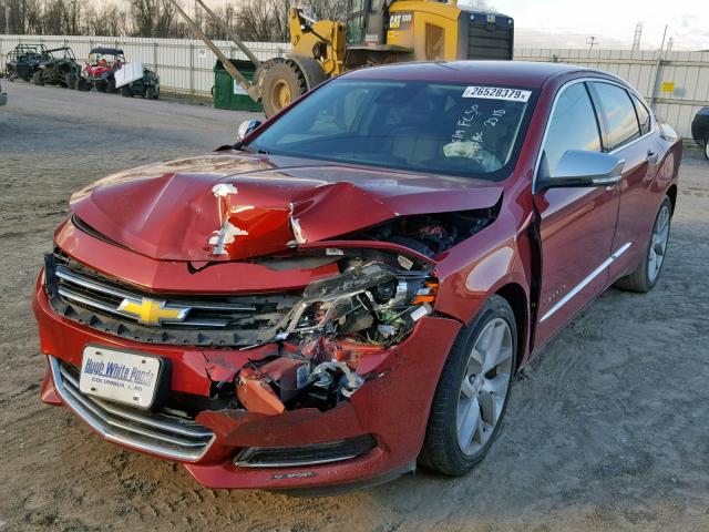 2G1165S3XF9112318 - 2015 CHEVROLET IMPALA LTZ MAROON photo 2