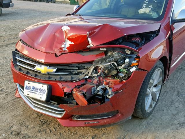 2G1165S3XF9112318 - 2015 CHEVROLET IMPALA LTZ MAROON photo 9