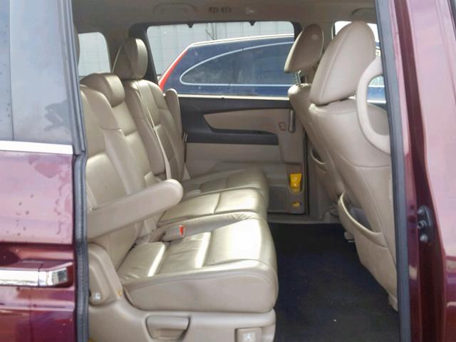 5FNRL5H68BB031764 - 2011 HONDA ODYSSEY EX BURGUNDY photo 6