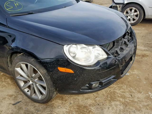 WVWDB71F77V034330 - 2007 VOLKSWAGEN EOS 3.2L S BLACK photo 9