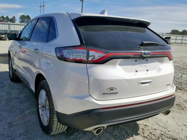 2FMPK3J86HBC58737 - 2017 FORD EDGE SEL WHITE photo 3