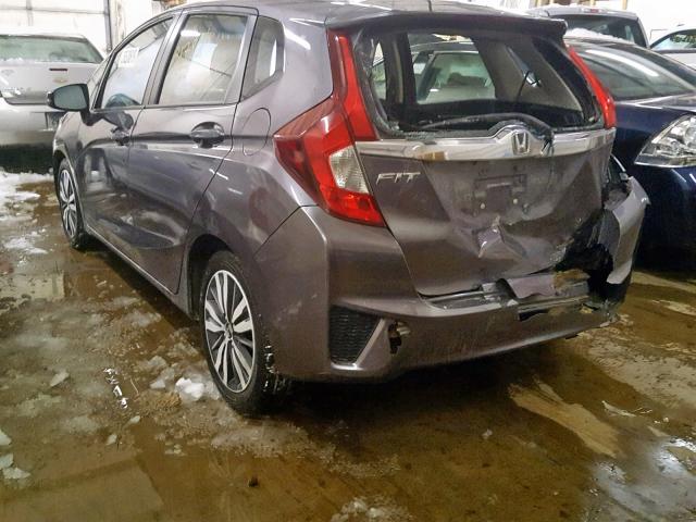 JHMGK5H76GS014277 - 2016 HONDA FIT EX GRAY photo 3