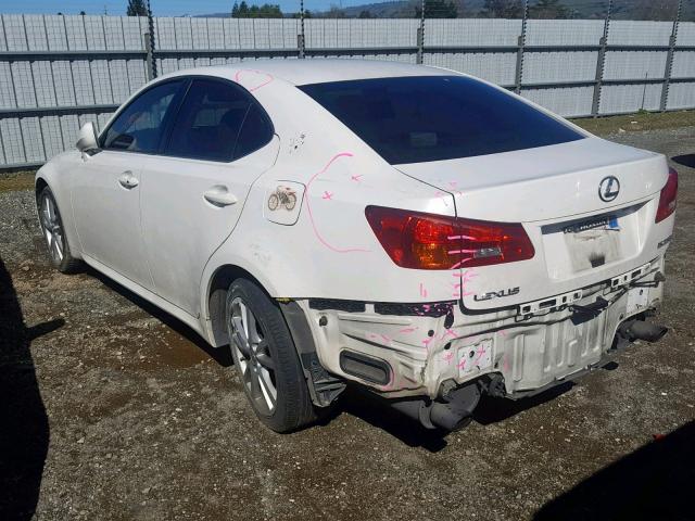 JTHBK262862008785 - 2006 LEXUS IS 250 WHITE photo 3