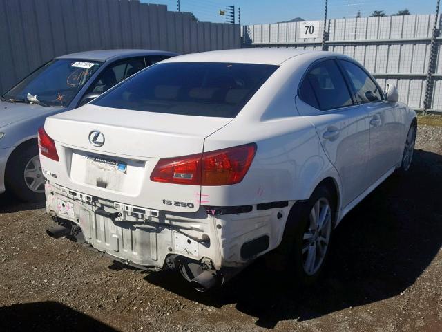 JTHBK262862008785 - 2006 LEXUS IS 250 WHITE photo 4