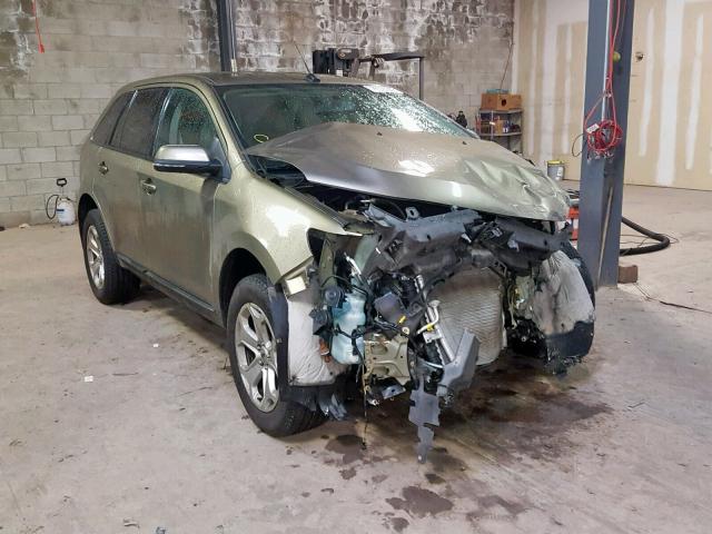 2FMDK4JC0DBE26802 - 2013 FORD EDGE SEL GREEN photo 1