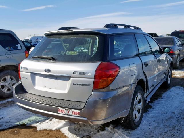 4S4BP61C076329039 - 2007 SUBARU LEGACY OUT SILVER photo 4