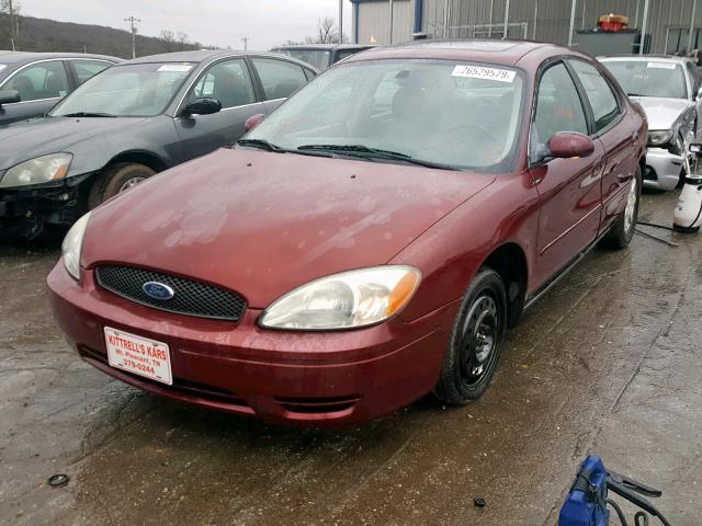 1FAFP56U17A157611 - 2007 FORD TAURUS SEL MAROON photo 2