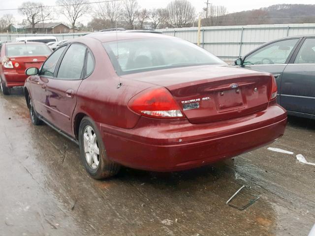 1FAFP56U17A157611 - 2007 FORD TAURUS SEL MAROON photo 3