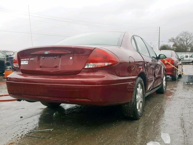 1FAFP56U17A157611 - 2007 FORD TAURUS SEL MAROON photo 4