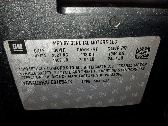 1G6AG5RX5E0165498 - 2014 CADILLAC ATS GRAY photo 10