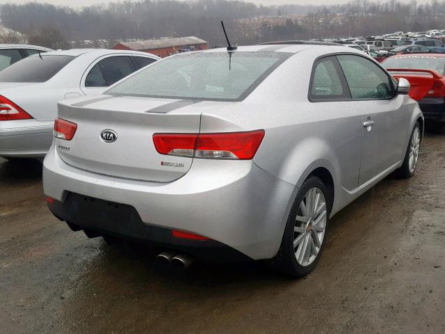 KNAFW6A35B5441100 - 2011 KIA FORTE SX SILVER photo 4