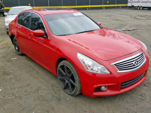 JN1CV6AR0DM352592 - 2013 INFINITI G37 RED photo 1