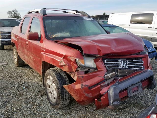 2HJYK16426H553276 - 2006 HONDA RIDGELINE MAROON photo 1