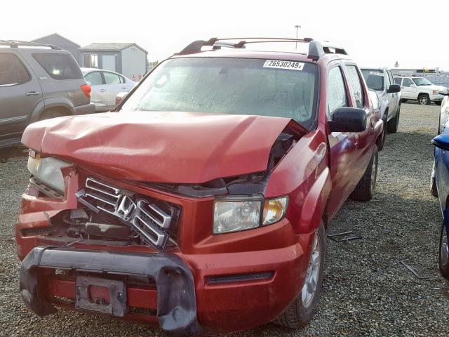 2HJYK16426H553276 - 2006 HONDA RIDGELINE MAROON photo 2