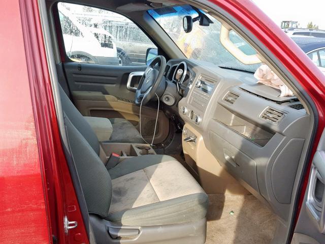 2HJYK16426H553276 - 2006 HONDA RIDGELINE MAROON photo 5