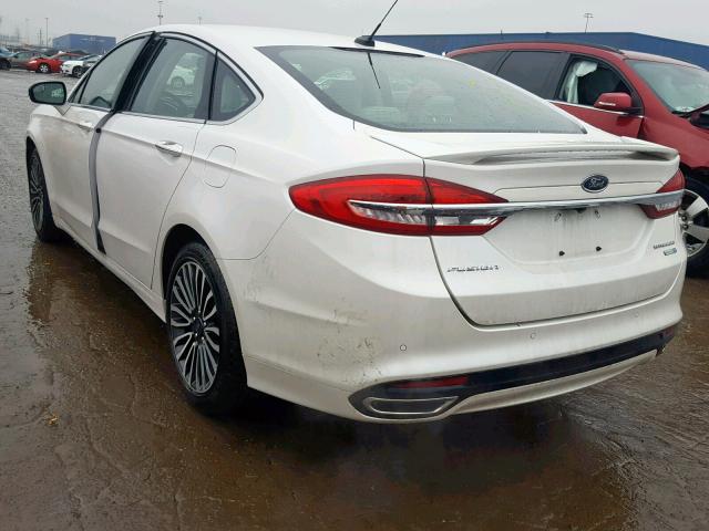 3FA6P0D96JR241597 - 2018 FORD FUSION TIT WHITE photo 3