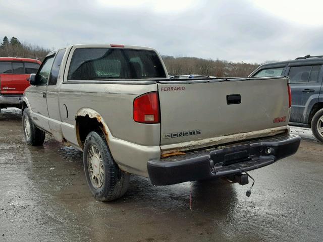 1GTDT19W118192232 - 2001 GMC SONOMA TAN photo 3