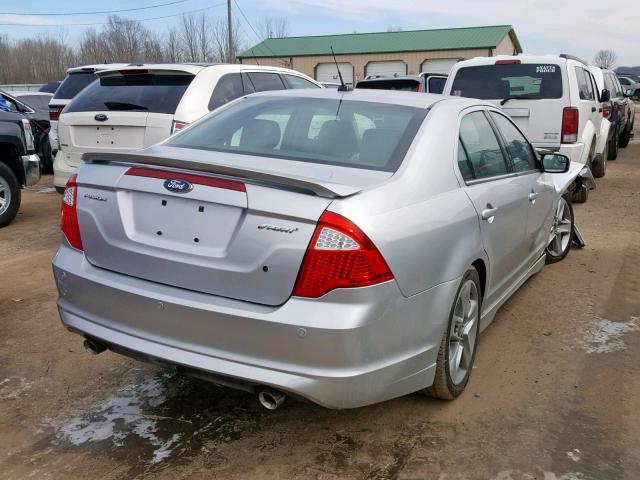 3FAHP0KCXBR153581 - 2011 FORD FUSION SPO SILVER photo 4