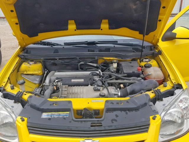 1G1AP11PX67873183 - 2006 CHEVROLET COBALT SS YELLOW photo 7