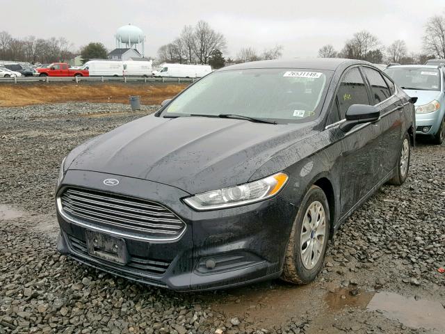 3FA6P0G72ER114474 - 2014 FORD FUSION S BLACK photo 2