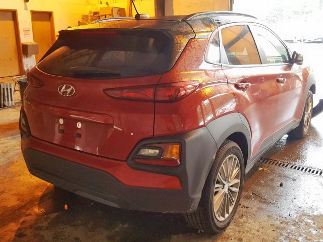 KM8K22AA4JU085145 - 2018 HYUNDAI KONA SEL RED photo 4