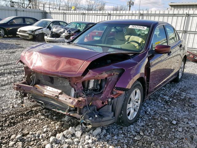 1HGCP26439A045845 - 2009 HONDA ACCORD LXP MAROON photo 2