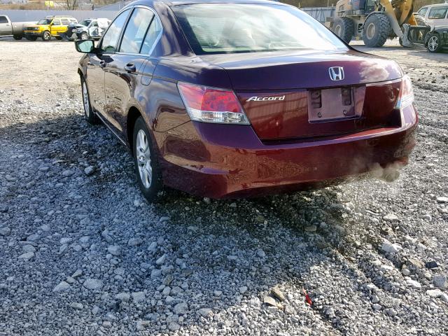 1HGCP26439A045845 - 2009 HONDA ACCORD LXP MAROON photo 3