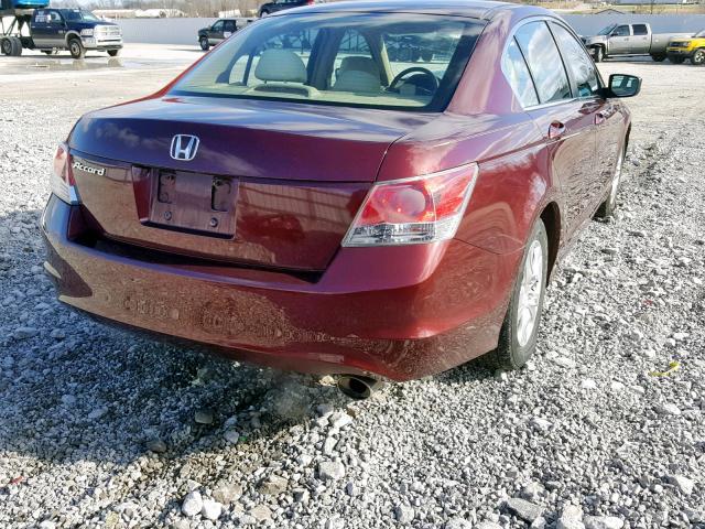 1HGCP26439A045845 - 2009 HONDA ACCORD LXP MAROON photo 4