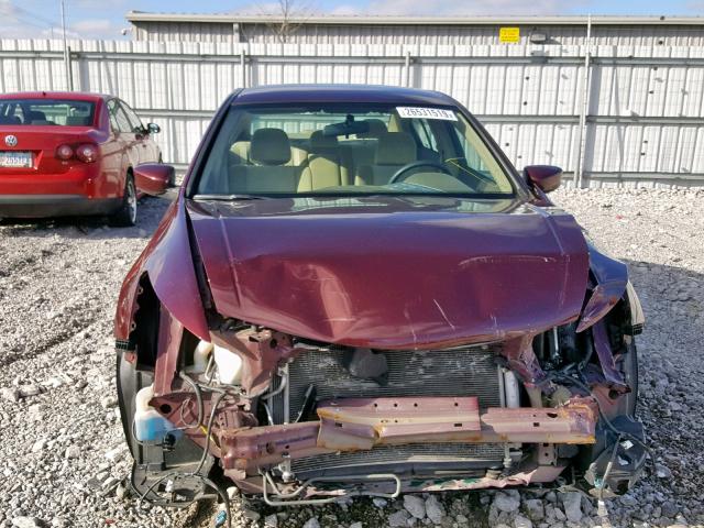 1HGCP26439A045845 - 2009 HONDA ACCORD LXP MAROON photo 9