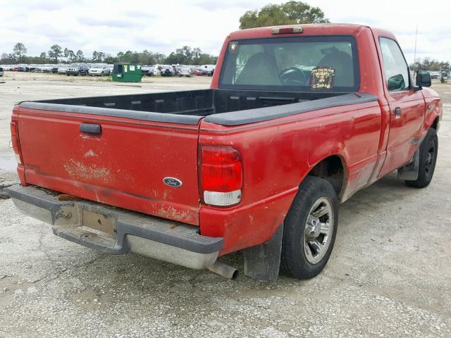 1FTYR10CXYPC17003 - 2000 FORD RANGER RED photo 4