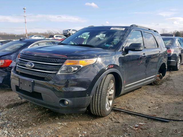 1FM5K8F86DGB91170 - 2013 FORD EXPLORER L BLACK photo 2