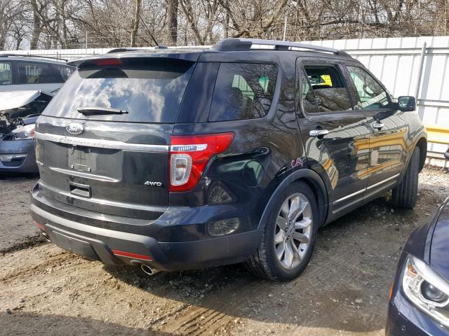 1FM5K8F86DGB91170 - 2013 FORD EXPLORER L BLACK photo 4