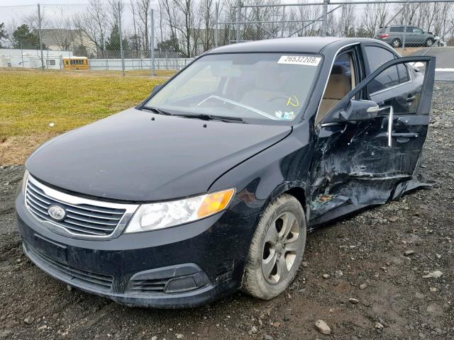 KNAGE228195340611 - 2009 KIA OPTIMA LX BLACK photo 2