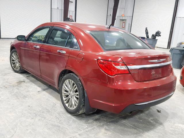 1C3CCBCG6DN520919 - 2013 CHRYSLER 200 LIMITE MAROON photo 3