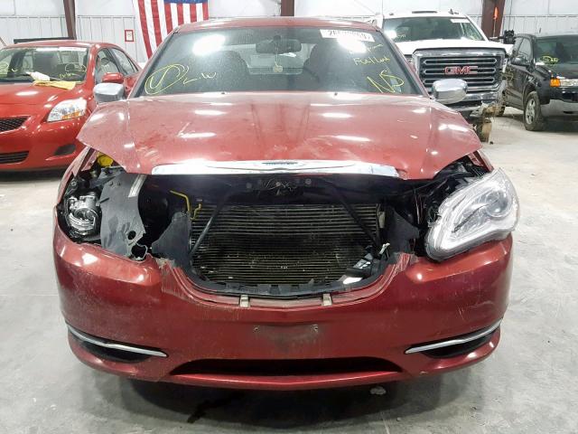 1C3CCBCG6DN520919 - 2013 CHRYSLER 200 LIMITE MAROON photo 9