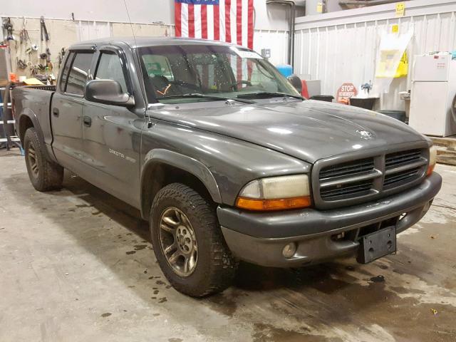 1B7HL38NX2S590453 - 2002 DODGE DAKOTA QUA CHARCOAL photo 1