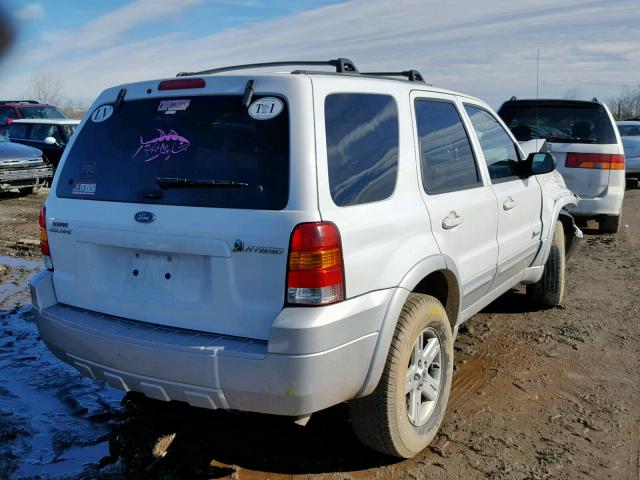 1FMCU96H05KD42672 - 2005 FORD ESCAPE HEV WHITE photo 4