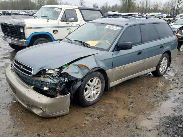 4S3BH665817608932 - 2001 SUBARU LEGACY OUT GREEN photo 2