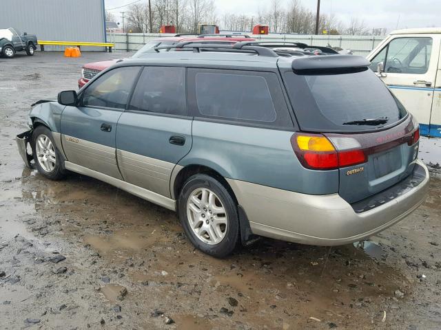 4S3BH665817608932 - 2001 SUBARU LEGACY OUT GREEN photo 3