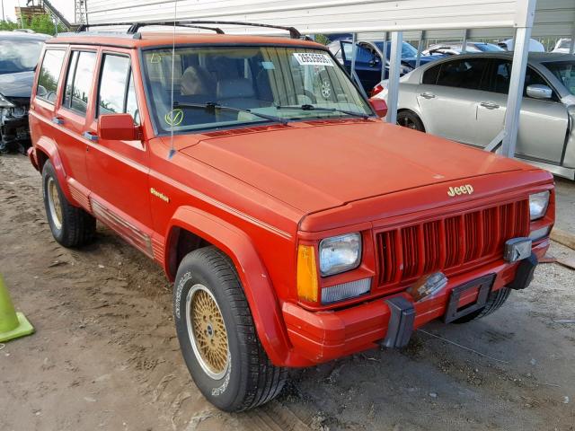 1J4FJ78S5NL185197 - 1992 JEEP CHEROKEE L RED photo 1