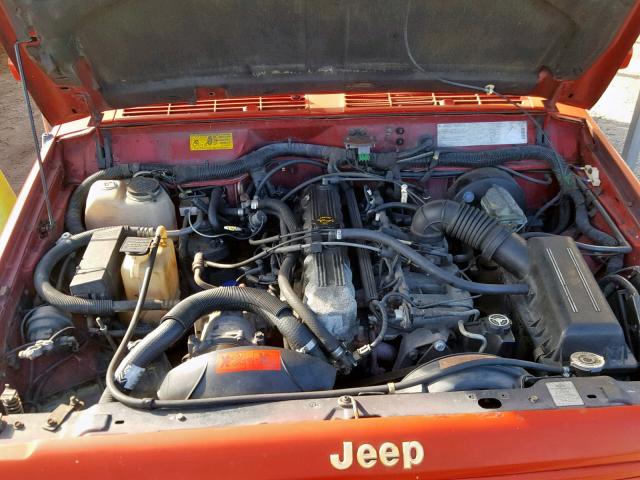 1J4FJ78S5NL185197 - 1992 JEEP CHEROKEE L RED photo 7