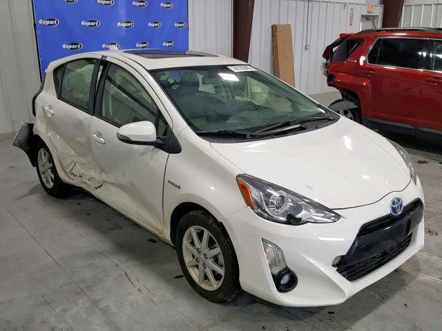 JTDKDTB35F1107795 - 2015 TOYOTA PRIUS C WHITE photo 1