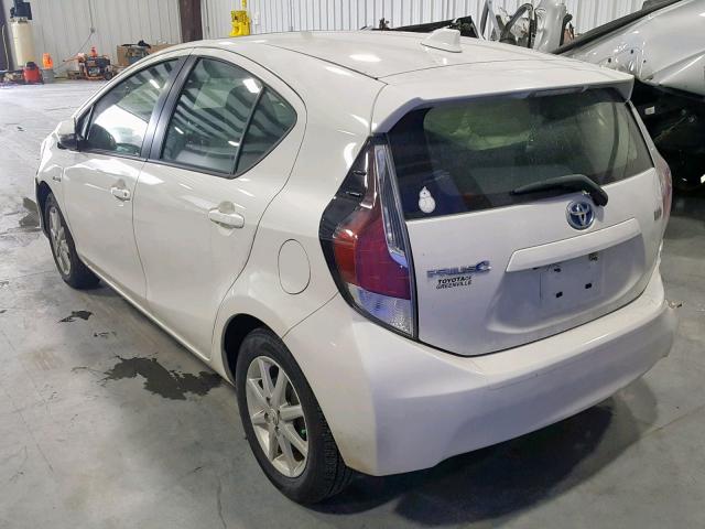 JTDKDTB35F1107795 - 2015 TOYOTA PRIUS C WHITE photo 3