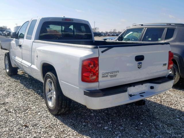 1D7HE42J37S191631 - 2007 DODGE DAKOTA SLT WHITE photo 3