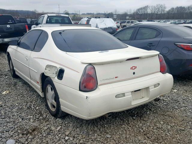 2G1WX15K219368797 - 2001 CHEVROLET MONTE CARL WHITE photo 3