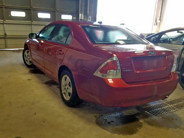 3FAHP06Z17R249203 - 2007 FORD FUSION S RED photo 3