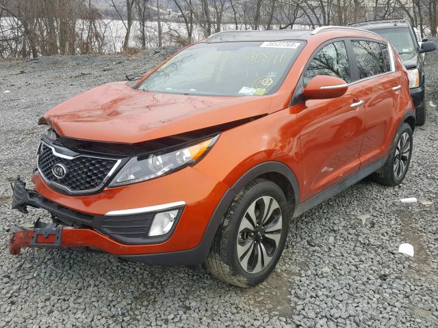 KNDPC3A6XB7163971 - 2011 KIA SPORTAGE E ORANGE photo 2