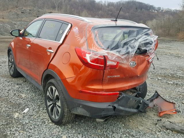 KNDPC3A6XB7163971 - 2011 KIA SPORTAGE E ORANGE photo 3