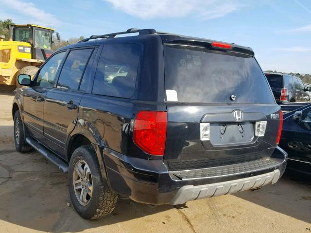 2HKYF18613H500983 - 2003 HONDA PILOT EXL BLACK photo 3