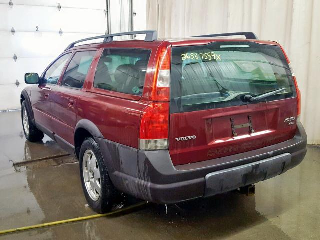 YV1SZ59H741142084 - 2004 VOLVO XC70 MAROON photo 3